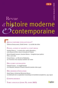 Quelle histoire intellectuelle ?