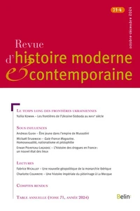 Revue d'histoire moderne et contemporaine Tome 71 N° 4, 2024