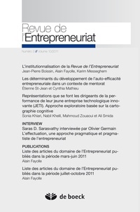 Jean-Pierre Boissin - Revue de l'Entrepreneuriat Volume 10/2011 N° 3 : .