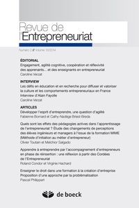  XXX - Revue de l'Entrepreneuriat Volume 13/2014 N° 2 : .