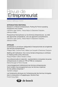Revue de l'Entrepreneuriat Volume 14/2015 n° 3
