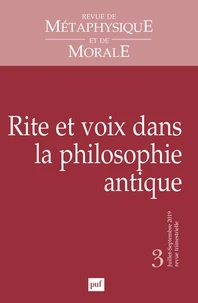 Rites et voix dans la philosophie antique