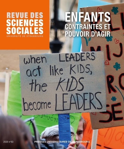 Revue des Sciences Sociales N° 63/2020 Enfants. Contraintes et pouvoir d'agir