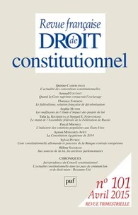 Revue française de Droit constitutionnel N° 101, Avril 2015