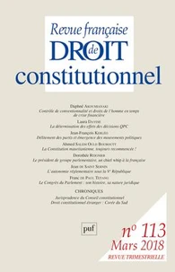 Revue française de Droit constitutionnel N° 113, mars 2018