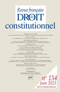 Revue française de Droit constitutionnel N° 134, juin 2023