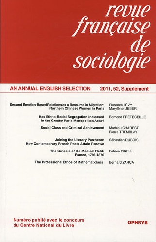 Jean Stoetzel - Revue française de sociologie N° 52, 2011, Supplém : .