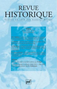 Revue historique N° 644, octobre 2007