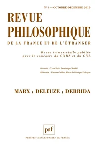 Revue philosophique N° 144, 4-2019