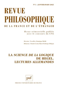 Revue philosophique N° 150, janvier 2025