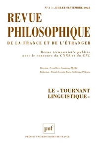 Le "tournant linguistique"
