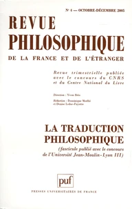 La traduction philosophique