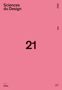 Sciences du design N°21, Janvier 2025