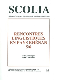 Injoo Choi-Jonin - Scolia N° 3/1995 : Rencontres linguistiques en pays rhénan 5/6.