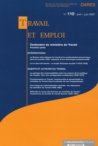 Micheline Léger - Travail et emploi N° 110, Avril-Juin 2 : Centenaire du ministère du Travail - Première partie.