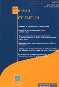 Travail et emploi N° 84, Octobre 200