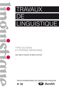  XXX - Travaux de linguistique N° 69, 2/2014 : Types de boms et critères définitoires.