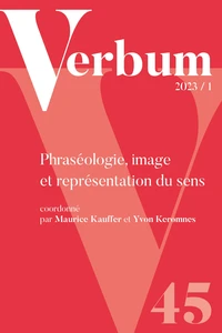 Phraséologie, image et représentation du sens