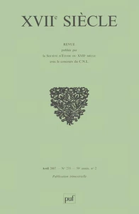 XVIIe siècle N° 235, avril 2007