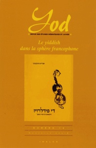 Yitshok Niborski - Yod N° 16 : Le yiddish dans la sphère francophone.