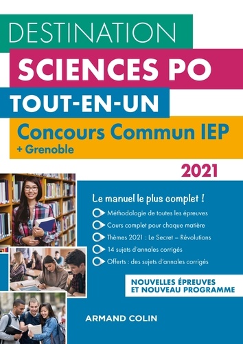 Destination Sciences Po - Concours commun 2021 IEP + Grenoble. Tout-en-un