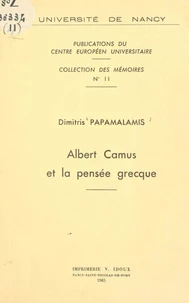 Albert Camus et la pensée grecque