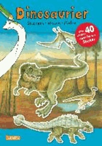 Dinosaurier: Stickern Wissen Malen.