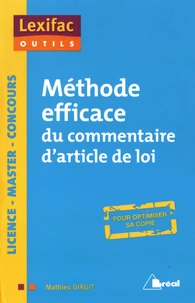Méthode efficace du commentaire d'article de loi