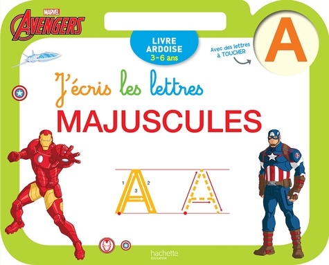  Disney - Ardoise Avengers - J'écris les lettres majuscules.