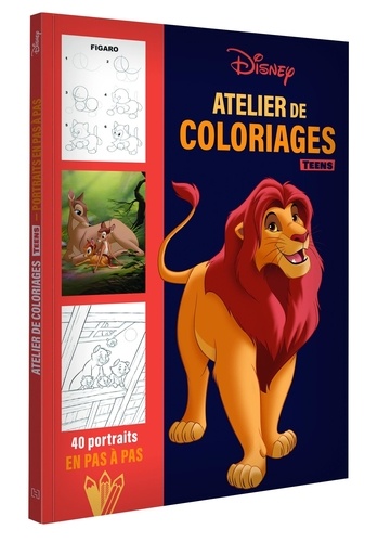 Ateliers de Coloriages Teens. 40 portraits en pas à pas