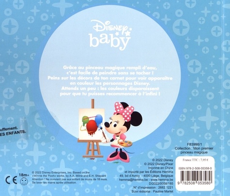 Disney Baby - Mon premier pinceau magique. Peins avec l'eau pour voir apparaître les couleurs