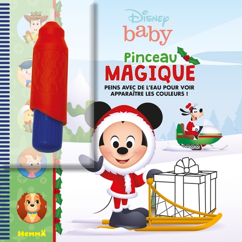  Disney Baby - Pinceau magique (Mickey Noël) - Avec un pinceau.