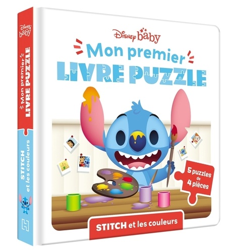 Stitch et les couleurs. 5 puzzles de 4 pièces