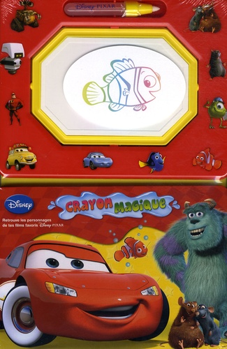  Disney - Cars et autres héros Pixar - Livre ardoise à eau et crayon magique.