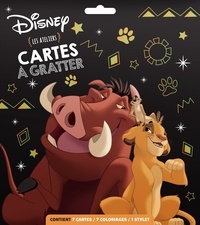  Disney - Carte à gratter Disney Animaux - Les ateliers. Avec 7 cartes, 7 coloriages et 1 stylet.