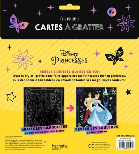 Cartes à gratter Disney Princesses - Les de Disney - Livre - Decitre