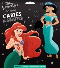  Disney - Cartes à gratter Disney princesses - Les ateliers. Avec 7 cartes, 7 coloriages et 1 stylet.