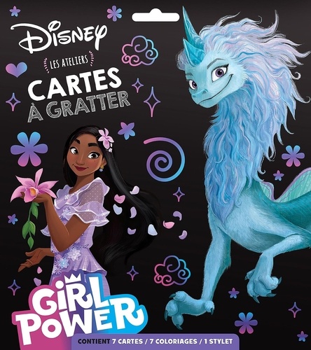 Disney Girl Power Cartes à gratter. Les ateliers. Avec 7 cartes et 1 stylet