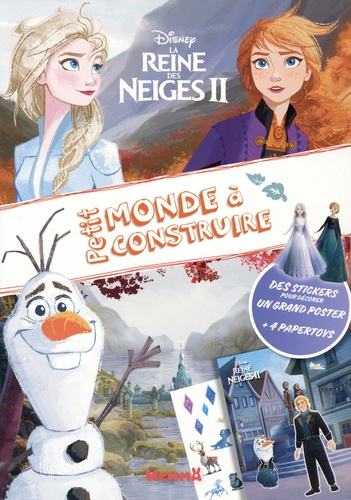 Disney La Reine des Neiges II. Des stickers pour décorer un grand poster + 4 papertoys