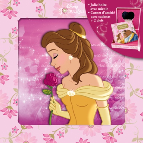  Disney - Disney Princesses, Mon coffret secret - Une jolie boîte avec miroir et un carnet d'amitié avec cadenas + 2 clefs.