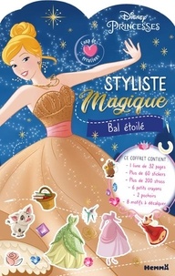  Disney - Disney Princesses Styliste magique - Bal étoilé - Avec un livre de 32 pages ; Plus de 60 stickers ; Plus de 200 strass ; 6 petits crayons ; 2 pochoirs ; 8 motifs à décalquer.