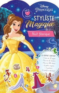  Disney - Disney Princesses Styliste magique - Nuit féerique - Avec un livre de 32 pages ; Plus de 60 stickers ; Plus de 200 strass ; 6 petits crayons ; 2 pochoirs ; 8 motifs à décalquer.