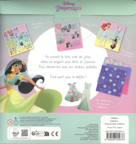 Disney Princesses. Mon dressing en origamis Ariel et Jasmine