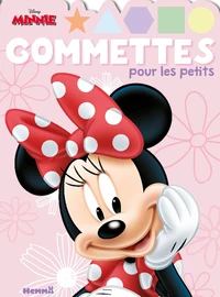 Gommettes pour les petits Disney Minnie (Minnie fleurs fond rose)