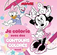 Je colorie avec des contours colorés Disney Minnie