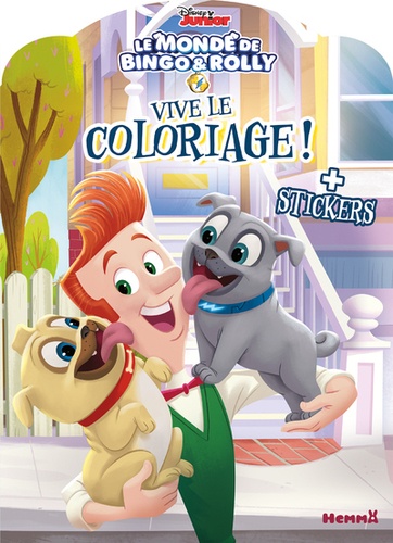  Disney Junior - Vive le coloriage Le monde de Bingo & Rolly - + stickers.