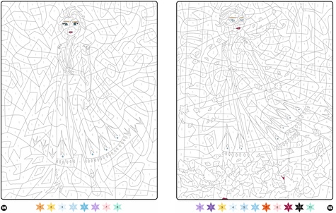 La Reine des neiges 2. Coloriages magiques Mystères