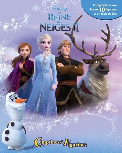 La Reine des neiges 2. Coffret avec 1 livre illustré, 10 figurines et 1 tapis de jeu