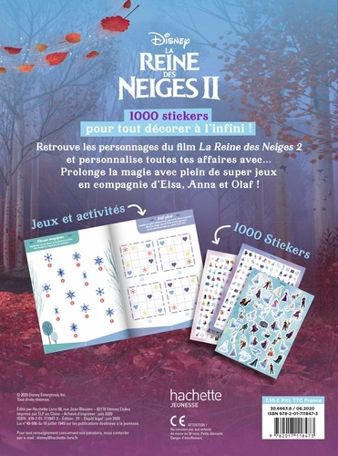 La Reine des Neiges II - 1000 stickers de Disney - Album - Livre - Decitre