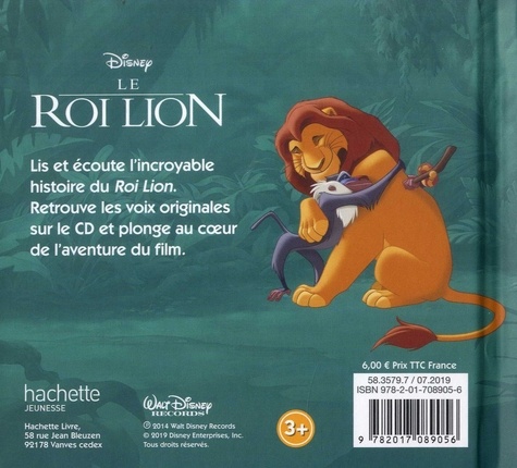 Le Roi Lion  avec 1 CD audio